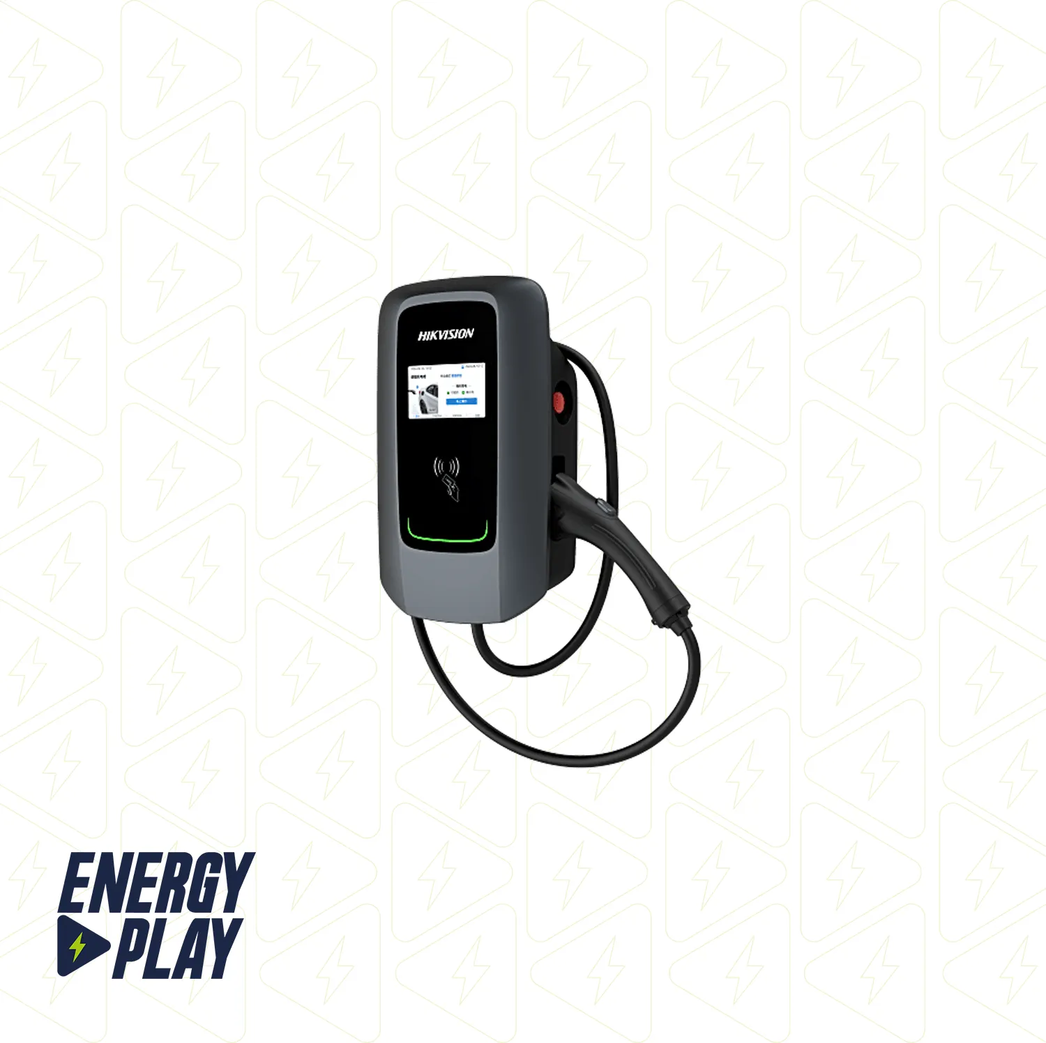 estacion_hikvision Estación de Carga AC para Vehículos Eléctricos Montaje en Pared / 22 kW / IEC62196-Type2 / 7" LCD - Image 1